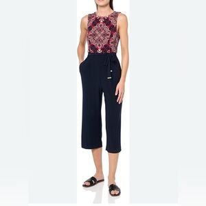 NWT Tommy Hilfiger Women's Bandana Tie Waist Sleeveless Jumpsuit - Size 10